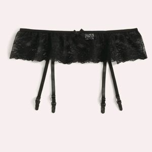 Pull On Floral Lace Garter Skirt